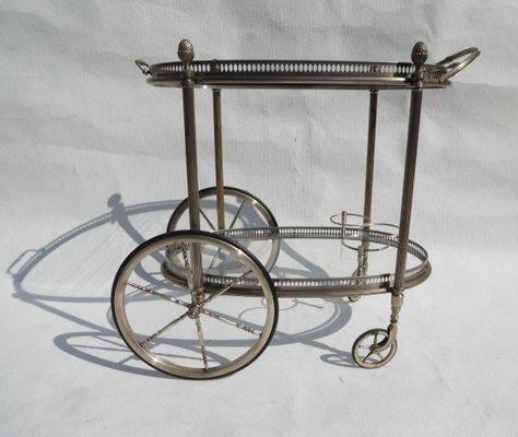 Mid-Century Neoclassical Silver Plated Trolley from Maison Jansen-AWL-784600