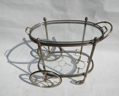 Mid-Century Neoclassical Silver Plated Trolley from Maison Jansen-AWL-784600