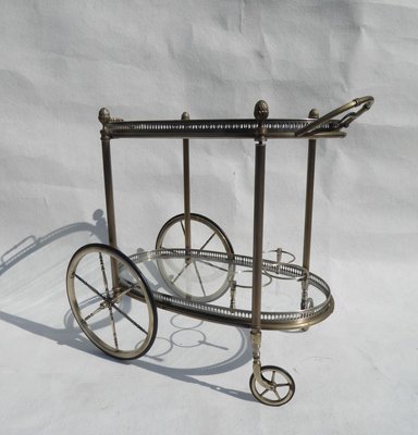 Mid-Century Neoclassical Silver Plated Trolley from Maison Jansen-AWL-784600