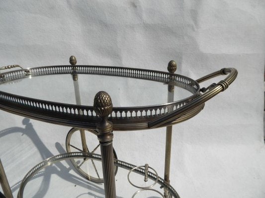 Mid-Century Neoclassical Silver Plated Trolley from Maison Jansen-AWL-784600