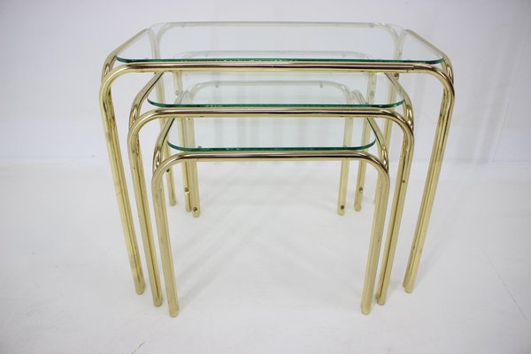 Mid-Century Nesting Tables, 1980s, Set of 3-TZ-1259864