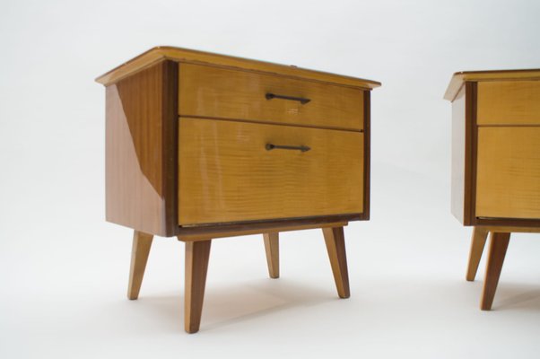 Mid-Century Nightstands, 1950s, Set of 2-KQB-618764