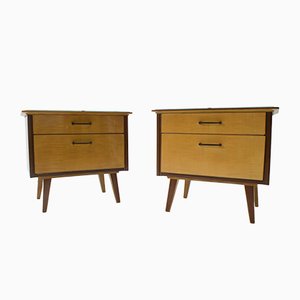 Mid-Century Nightstands, 1950s, Set of 2-KQB-618764