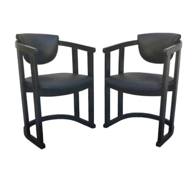 Mid-Century Nordic Black Chairs, Set of 2-TCS-1812004