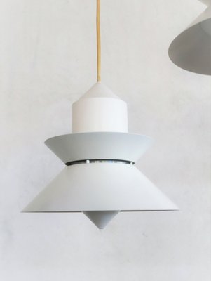 Mid-Century Nordic Style Metal and Glass Pendant Lamp from Glashütte Limburg, 1980s-VNE-1167467