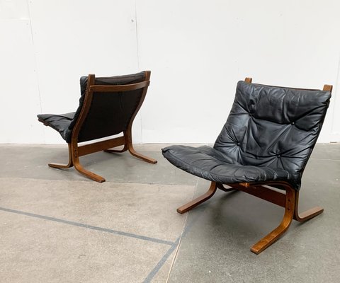 Mid-Century Norwegian Siesta Lounge Chairs and Glass Side Table Set by Ingmar Relling for Westnofa-UAH-1054420