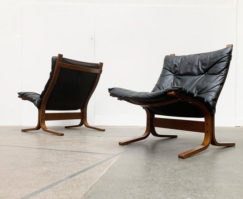 Mid-Century Norwegian Siesta Lounge Chairs and Glass Side Table Set by Ingmar Relling for Westnofa-UAH-1054420