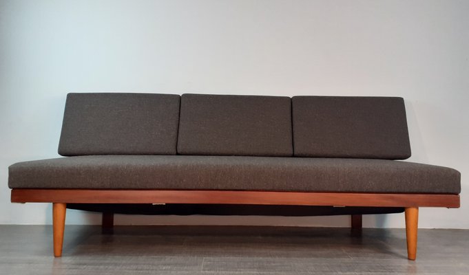 Mid-Century Norwegian Teak Ekornes Edition Svane Combina Daybed Sofa with Gray Fabric by Ingmar Relling for Ekornes, 1960s-EYI-1143893