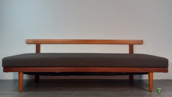 Mid-Century Norwegian Teak Ekornes Edition Svane Combina Daybed Sofa with Gray Fabric by Ingmar Relling for Ekornes, 1960s-EYI-1143893