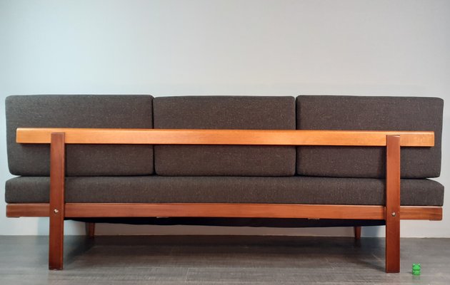 Mid-Century Norwegian Teak Ekornes Edition Svane Combina Daybed Sofa with Gray Fabric by Ingmar Relling for Ekornes, 1960s-EYI-1143893