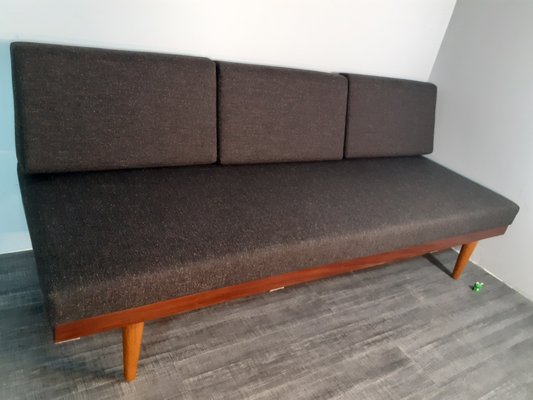 Mid-Century Norwegian Teak Ekornes Edition Svane Combina Daybed Sofa with Gray Fabric by Ingmar Relling for Ekornes, 1960s-EYI-1143893