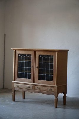 Mid-Century Oak and Glass Cabinet, 1950s-MXF-1374685