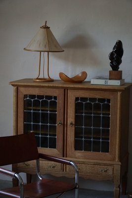 Mid-Century Oak and Glass Cabinet, 1950s-MXF-1374685