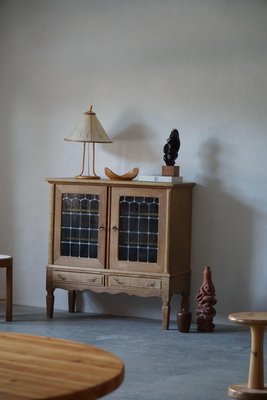 Mid-Century Oak and Glass Cabinet, 1950s-MXF-1374685