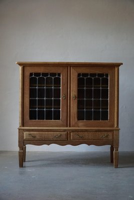 Mid-Century Oak and Glass Cabinet, 1950s-MXF-1374685