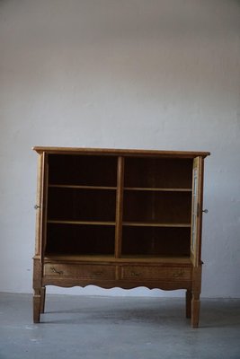 Mid-Century Oak and Glass Cabinet, 1950s-MXF-1374685