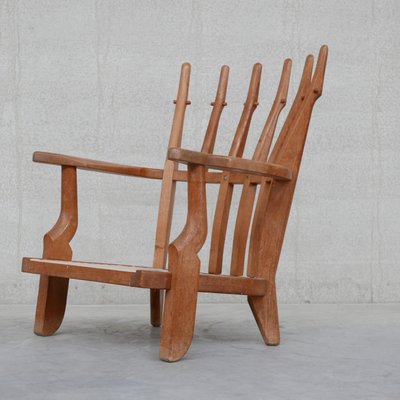 Mid-Century Oak Armchair by Guillerme Et Chambron-JRP-1077262