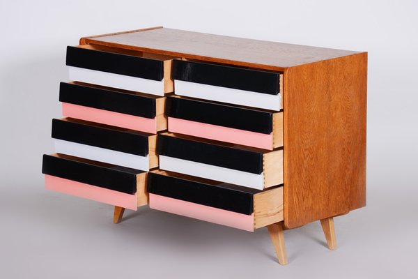 Mid-Century Oak Chest of Drawers attributed to Jiří Jiroutek for Interier Praha, 1950s-WHY-1777956