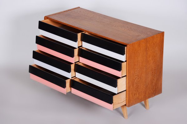 Mid-Century Oak Chest of Drawers attributed to Jiří Jiroutek for Interier Praha, 1950s-WHY-1777956