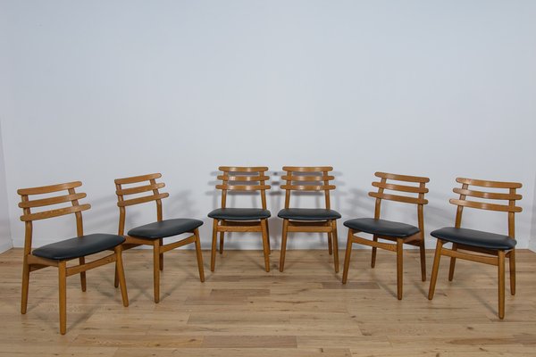 Mid-Century Oak Dining Chairs by Poul Volther for FDB Mobler, Denmark, 1960s, Set of 6-NIT-1735990