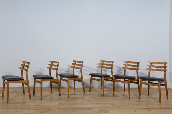 Mid-Century Oak Dining Chairs by Poul Volther for FDB Mobler, Denmark, 1960s, Set of 6-NIT-1735990