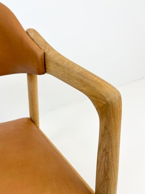 Mid-Century Oak-Leather Desk Chair by Yngve Ekström for Gemla Furniture, Sweden, 1956-UYK-890156