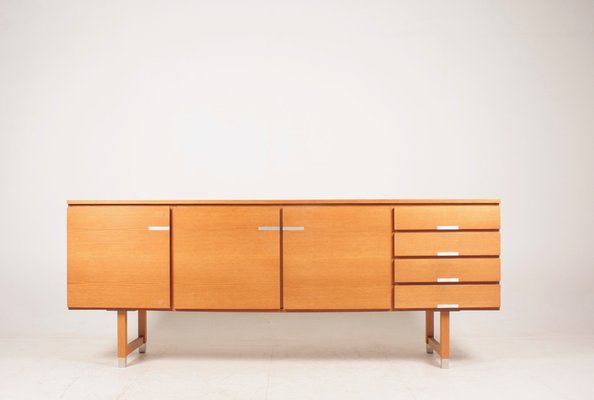 Mid-Century Oak Low Sideboard by Ejgil Petersen, 1960s-FK-1133223