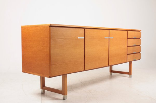 Mid-Century Oak Low Sideboard by Ejgil Petersen, 1960s-FK-1133223