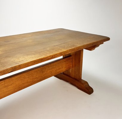 Mid-Century Oak Monastery Table, 1960s-RMX-1245028