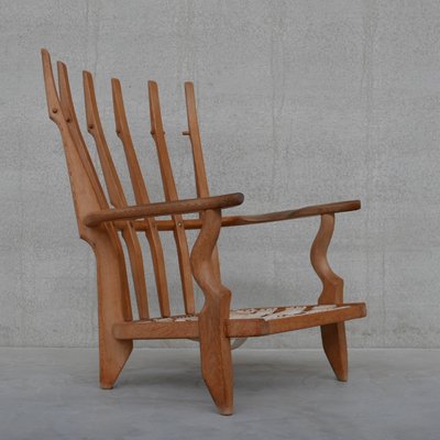 Mid-Century Oak Repos Armchair by Guillerme Et Chambron-JRP-1054394