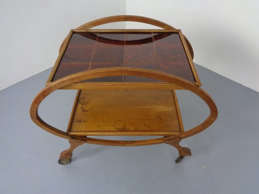 Mid-Century Oak Serving Cart, 1940s-RDW-1341962