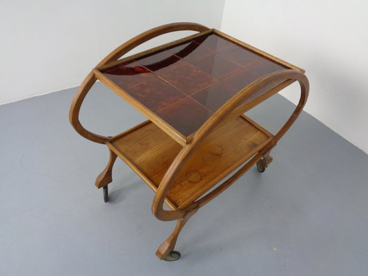 Mid-Century Oak Serving Cart, 1940s-RDW-1341962