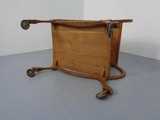 Mid-Century Oak Serving Cart, 1940s-RDW-1341962