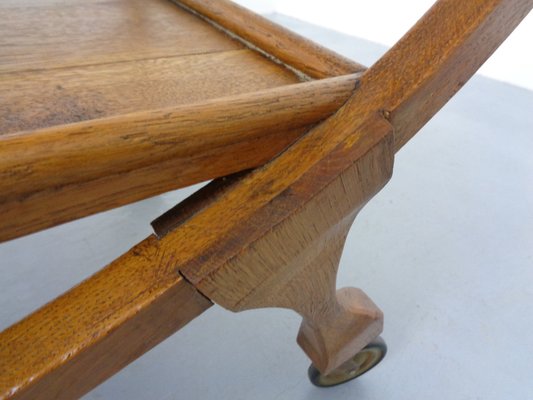 Mid-Century Oak Serving Cart, 1940s-RDW-1341962