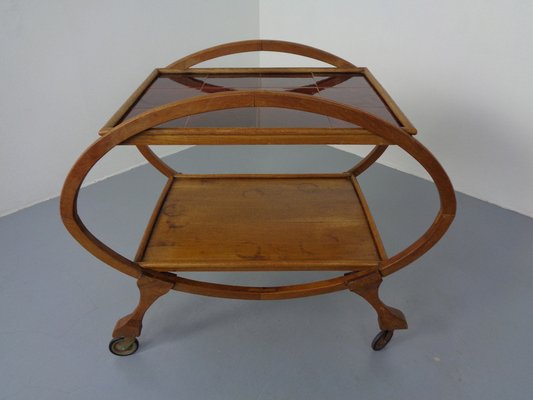 Mid-Century Oak Serving Cart, 1940s-RDW-1341962