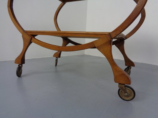 Mid-Century Oak Serving Cart, 1940s-RDW-1341962