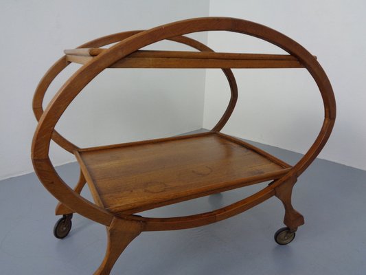 Mid-Century Oak Serving Cart, 1940s-RDW-1341962