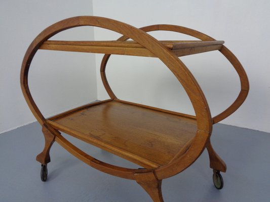 Mid-Century Oak Serving Cart, 1940s-RDW-1341962