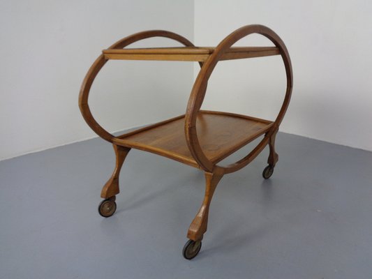 Mid-Century Oak Serving Cart, 1940s-RDW-1341962