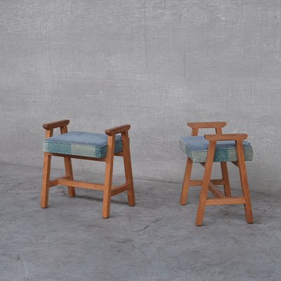 Mid-Century Oak Stool by Guillerme et Chambron-JRP-1134233