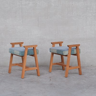 Mid-Century Oak Stool by Guillerme et Chambron-JRP-1134233