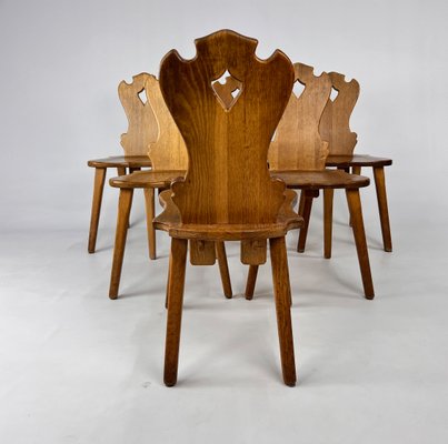 Mid-Century Oak Tirol Chairs, 1960s, Set of 6-RMX-2018479