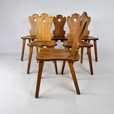 Mid-Century Oak Tirol Chairs, 1960s, Set of 6-RMX-2018479