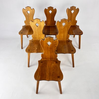 Mid-Century Oak Tirol Chairs, 1960s, Set of 6-RMX-2018479