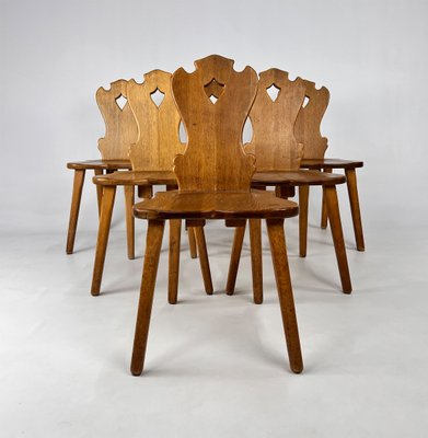 Mid-Century Oak Tirol Chairs, 1960s, Set of 6-RMX-2018479