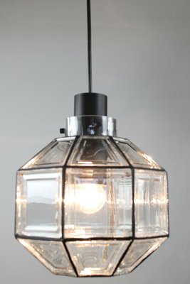 Mid-Century Octagonal Iron & Glass Pendant Lamp from Limburg-FUP-911236