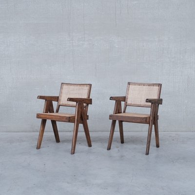 Mid-Century Office Armchairs by Pierre Jeanneret, Set of 2-JRP-1177407