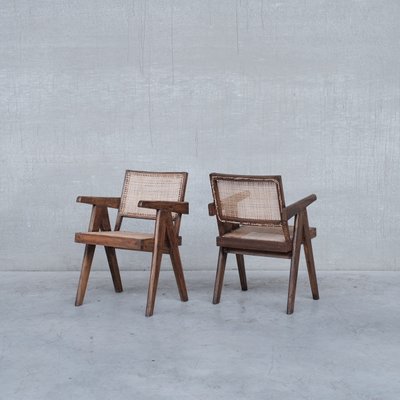 Mid-Century Office Armchairs by Pierre Jeanneret, Set of 2-JRP-1177407