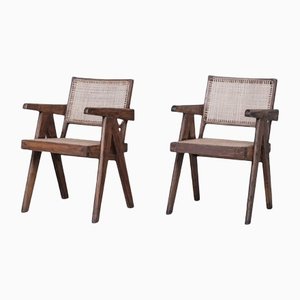 Mid-Century Office Armchairs by Pierre Jeanneret, Set of 2-JRP-1177407