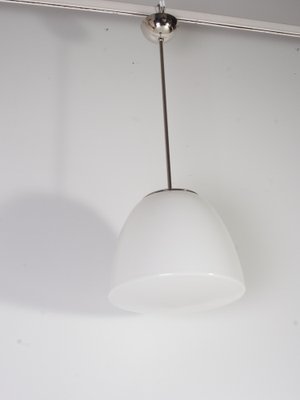 Mid-Century Opaline and Chrome Pendant Light, 1970s-IND-1779992